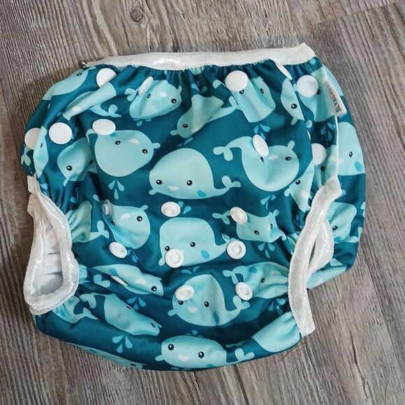 Baby Swim Diapers 2pcs Reuseable Washable & Adjustable Sz S NWOT - Picture 4 of 7